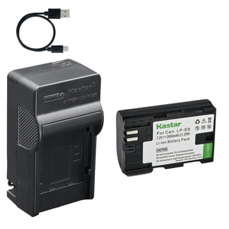 Batteries LP-E8 Lot De 2 - 1980 MAh Avec Chargeur USB-C - Compatible Canon EOS Rebel T3i, 600D, Etc.