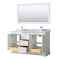thumbnail image 3 of Wyndham Collection 60" Wood Double Bathroom Vanity with Mirror in White, 3 of 6