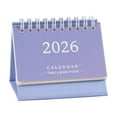 thumbnail image 1 of Mini Desk Calendar 2026, Standing Flip Academic Year Small Desk Calendar- Use Jan 2026 to Dec 2026 Monthly Desktop Calendar- Thick Paper Twin-Wire Binding for Home/Office, Multicolor, 1 of 9