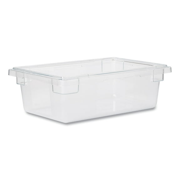 Rubbermaid Commercial Food/Tote Boxes, 3.5 gal, 18 x 12 x 6, Clear, Plastic