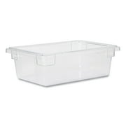 Rubbermaid Commercial Food/Tote Boxes, 3.5 gal, 18 x 12 x 6, Clear, Plastic