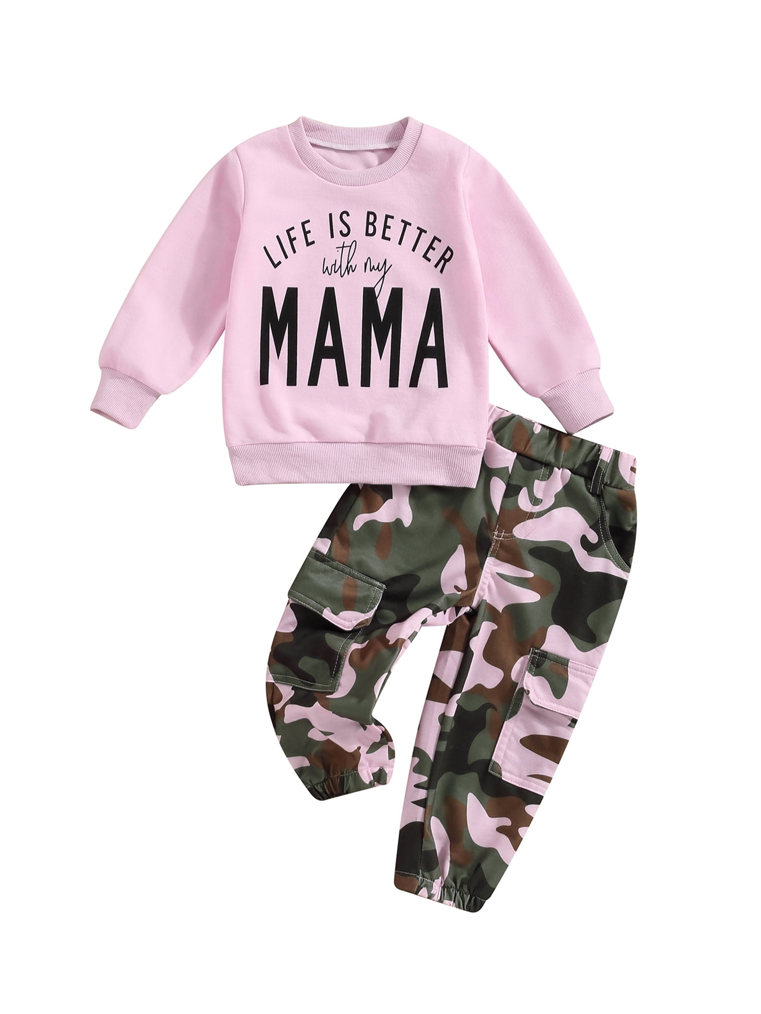 Infant Baby Girl 2Pcs Fall Clothes Long Sleeve Life Is Better with my ...