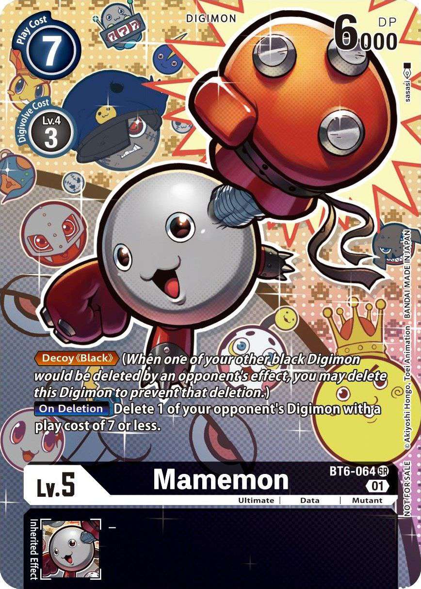 Digimon Double Diamond Super Rare Mamemon BT6-064 (Alternate Art)