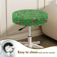 thumbnail image 4 of ZIATUBLE Christmas Dachshund Bar Stool Cover Slipcovers Set of 2 Piece Washable Chair Seat Slipcover Replacement Round Stool Covers with Padding 14"-16" Soft Bar Stool Covers, 4 of 6