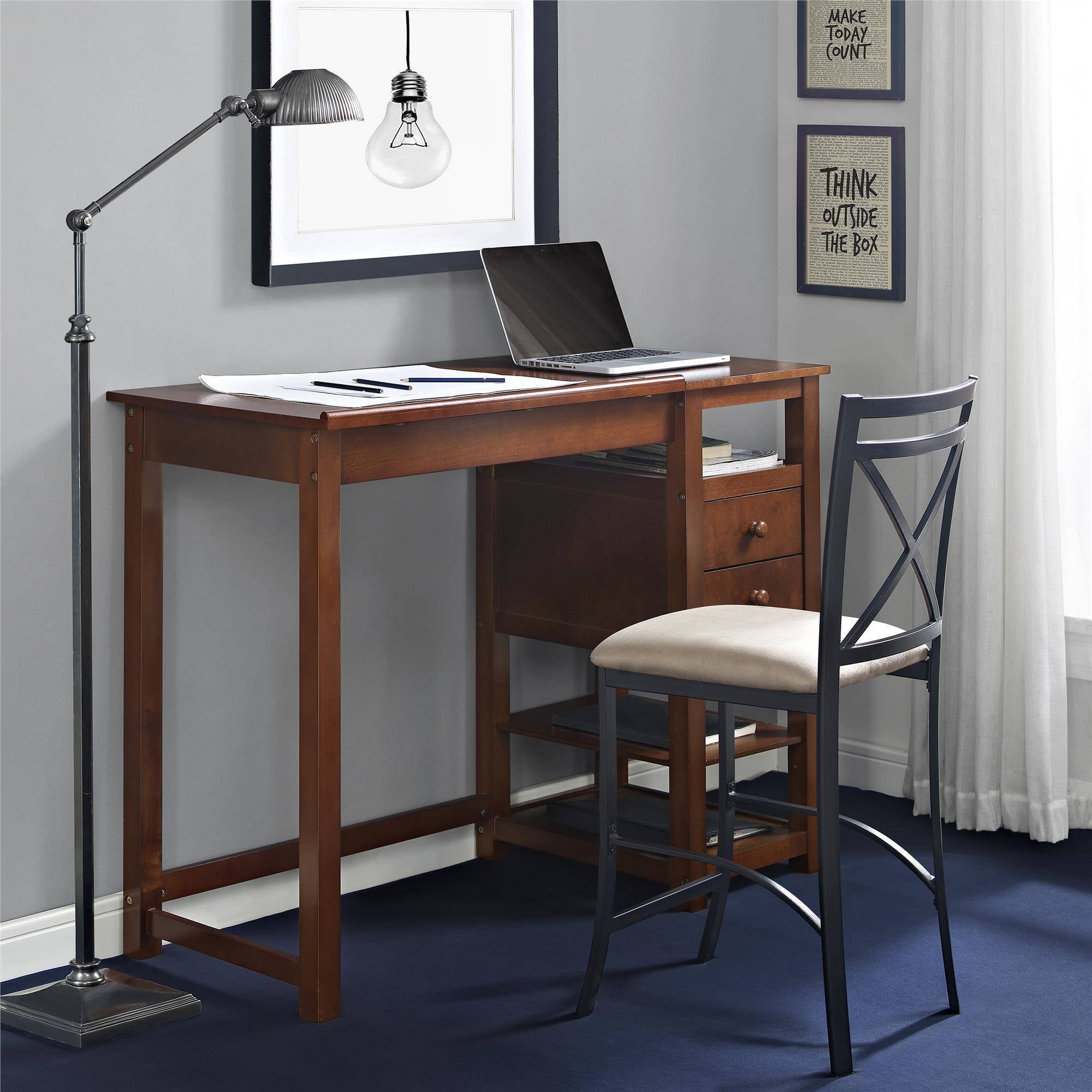 Dorel Home Drafting And Craft Desk Espresso Walmart Com