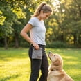 thumbnail image 4 of Dog Treat Pouch, Gray Canvas Moisture Resistant Portable, 1 Pack Clip On Pet Training Snack Bag, for Outdoor Walking Dog Puppy Training Reward Carry Storage, 4 of 4