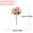 thumbnail image 3 of Fake Flower,Artificial Flowers, Fake Peonies Rose UV Resistant Plastic Flowers,Lifelike Bouquet,No Fade, Fake Flowers for Wedding, Party,Valentine's Day Tables Centerpiece Decor Flowers(Blue), 3 of 9