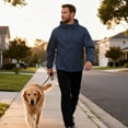 thumbnail image 4 of Youthup Men's Solid Color Water-Resistant Hooded Jacket - Breathable All-Season Raincoat with Moisture Wicking for Outdoor Activities, 4 of 9