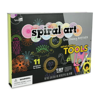 Playkidz Art Spiral Draw Set for Kids - 7 Pcs Arts and Craft Kit, Includes  6-in