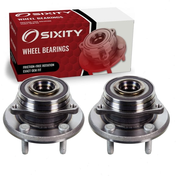 Sixity Auto 2 pc 513324 Front Wheel Bearing Hub Assembly compatible with Dodge Durango 2011-2023, for Jeep Grand Cherokee 2011-2021, Grand Cherokee WK 2022 - 5 Lug