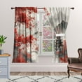 thumbnail image 3 of Japanese Anime Blackout Curtains for Kid Girls Boys Bedroom, Japanese Red Maple Leaves Mountains Rod Pocket Curtains for Bedroom Living Room, W84 x L84 Inch, 3 of 6