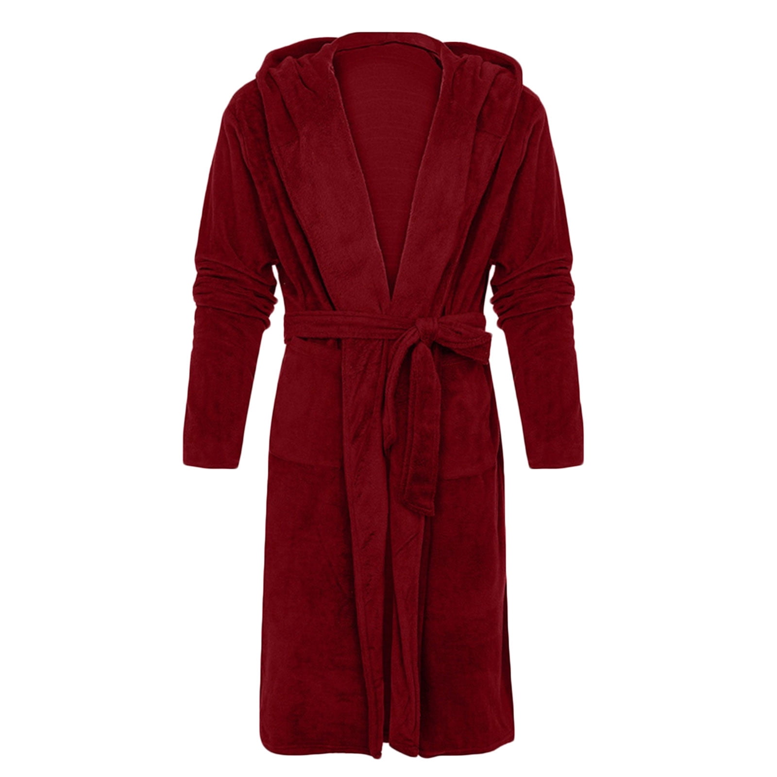burgundy mens dressing gown Revise RE-505 Elegant Men's Dressing Gown Burgundy red Size M Medium