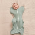thumbnail image 6 of Love to Dream Swaddle Up Baby Sleep Sack, Arms Up Design, Sleep Nearly 2x Longer, Twin Zipper, Cotton, Small 8-13 lbs, 0.2 TOG, Olive, 6 of 8