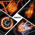 thumbnail image 2 of ESKUTE V100 Electric Bike for Teens Adults Students, 750W 20 Mph 48V 13 Ah,16"x4.0" Fat Tire E Bicycle, 7-Speed Dual Suspension Mountain EBike Orange with Phonebag & Lock, UL2849, 2 of 7