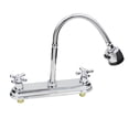 thumbnail image 1 of Llave Mezcladora Agua Fregadero O Tarja De Cocina Idrop  Cromado 2 Funciones Manerales Cruz, 1 of 3