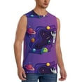 thumbnail image 2 of Uemuo Astronaut Pattern Men's Sleeveless T-Shirt,Muscle Athletic Tank Top, Moisture-wicking Quick-dry Breathable Classic Tee Top for Gym Run Outdoor Sports-XX-Large, 2 of 8