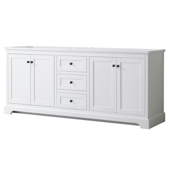 Wyndham Collection Wcv232380dcxsxxmxx Avery 80" Double Free Standing Vanity Cabinet Only -
