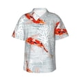 thumbnail image 1 of Balery Koi Fish Corals,Spring Summer Camisas hawaianas de manga corta para hombre, camisas playeras de corte holgado, camisas de vacaciones con botones,XX-Large, 1 of 7
