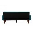 thumbnail image 6 of Linen Sofa Bed, Convertible Sleeper Sofa with Arms and Solid Wood Feet, Modern Loveseat Couch for Compact Living Space Dorm Game Studio Bonus Room Apartment and Bedroom, Green, 6 of 7