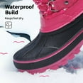 thumbnail image 5 of Dream Pairs Kids Boys & Girls Snow Boots Insulated Waterproof Winter Snow Boots KRIVER-1 FUCHSIA Size 11, 5 of 6