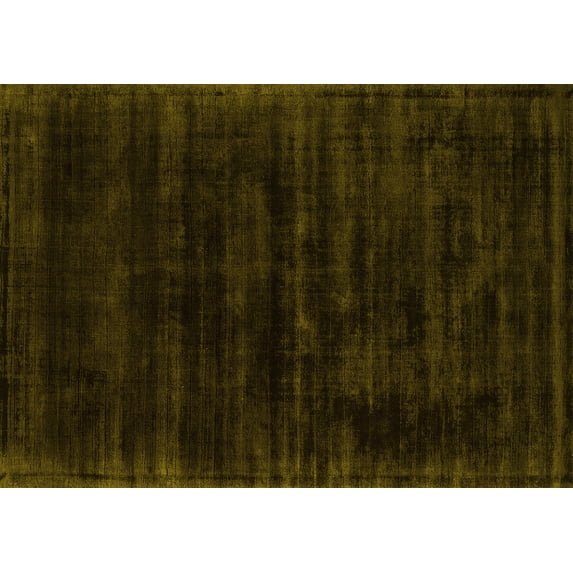Ahgly Company Machine Washable Indoor Rectangle Abstract Yellow Contemporary Area Rugs, 8' x 12'