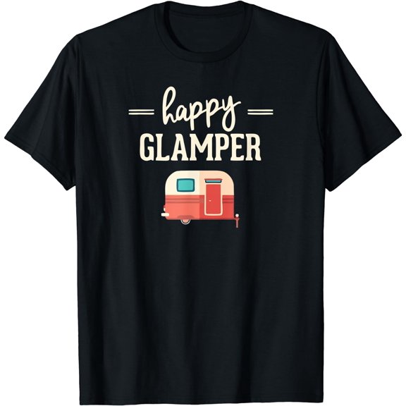 Happy Camper T-Shirt | Happy Camper Shirt Black Large