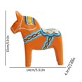 thumbnail image 4 of Dala Horse Statue, Hand-Carved Wooden Horse Figurine for Home Decor, Traditional Folk Art Ornament for Shelf, Desk, Living Room, Gift Idea, 4 of 10