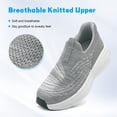 thumbnail image 2 of Men Women Slip On Running Shoes Unisex Adult Lightweight Breathable Flying Woven Mesh Walking Sneakers Non Slip Cushioned Casual Trainers for Daily Wear Outdoor Workout, 2 of 7