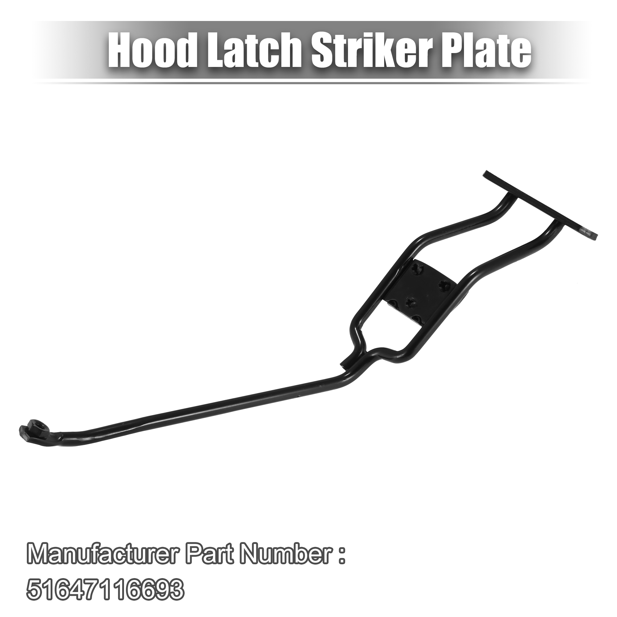 Hood Latch Striker Plate Replacement for BMW 335i 328i 2007-2013 