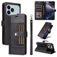 thumbnail image 1 of FOXDOCK Funda tipo Cartera para iPhone 17 Pro Max – Cubierta de Cuero PU con Múltiples Ranuras, Bolsillo para Efectivo y Correa de Muñeca, 1 of 6
