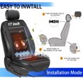 thumbnail image 7 of Lodintech 16fans Cooling Car Seat Cover Warm Seat Cushion Front Seat,12V Ventilated Cooling Car Seat Cushion, Cooled Seat Cover for Car SUV Universal Fit，Winter and Summer Car Seat Cushions, 7 of 7