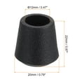 thumbnail image 2 of Uxcell 28Pcs Chair Leg Tips Caps, 1/2" Non-Slip Feet End Caps Cover, Arc Chair Leg Floor Protectors, Black, 2 of 7