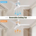 thumbnail image 2 of LuxyHoom 52 Inch Ceiling Fans, Traditional Indoor Outdoor Ceiling Fan with No Light, 6-Speed Remote Control, Reversible DC Motor, ETL (white), 2 of 16