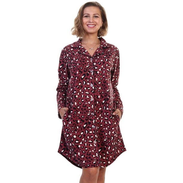 flannel button down sleep shirt