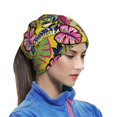 thumbnail image 6 of Neck Gaiter Face Cover Scarf, Hawaiian Style Yellow Pink Soft Face Sun Mask Cover Scarf Headband Cooling Sweat Absorbing Bandanas Hiking Cycling Running, 6 of 7