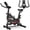 Black+Red, variant on S-HOME Indoor Exercise Bike with Adjustable Resistance and Monitor, Stable Base, Portable Design for Home Fitness Daily Use, Black Red
