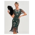 thumbnail image 4 of 1920s Vintage Dress Summer Fringe Beaded Great Gatsby Flapper Evening Dress Party Cocktail Prom, 4 of 7