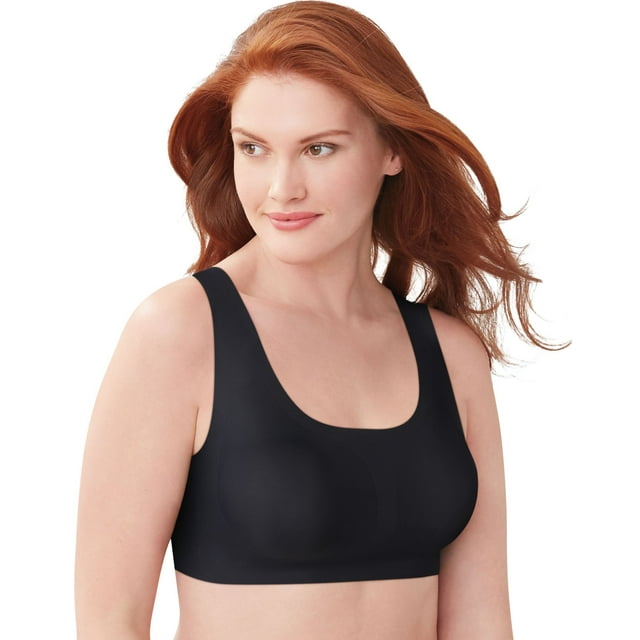 Bali Womens Comfort Revolution EasyLite Seamless Wirefree Bra, M, Black