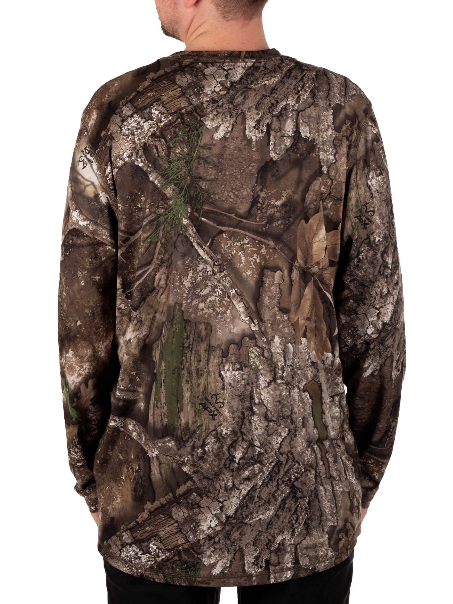 Realtree Men's Long Sleeve Camouflage Hunting Performance Shirt, Realtree APX, S