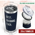 thumbnail image 3 of Gifts For Husband From Wife, Anniversary, Valentines Day, Christmas, Birthday, Father''s Day Gifts For Men, Him, I Love You Husband Gift Ideas, Husband 20 Oz Stainless Steel Tumbler For Men, 3 of 6