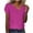 Pink, variant on Otntypg Women Plus Size T Shirts Trendy 2025 Summer Dressy Casual Petal Short Sleeve Button V Neck Collared Petite Tops Cute Lace Eyelet Tunic Blouses Yellow L