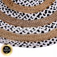 thumbnail image 3 of DN HANDICRAFT Indian Jute Rug Large Handmade Round Braided Jute Cotton Carpet Decorative Vintage Area Rug for Home (6x6 Sq Feet), 3 of 5