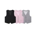thumbnail image 2 of HH TRAF 2024 Camiseta sin mangas de verano para mujer, estilo urbano, con cuello en V, sin mangas, con bolsillos y una botonadura, en 3 colores, 2 of 5