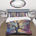 thumbnail image 2 of Designart "Colorful Oak Tree magic Strength I" Tree Oak Bedding Covert Set - Traditional Multi-Color Floral Bed Set With 1 Sham, 2 of 6