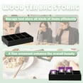 thumbnail image 3 of Grusce Wooden Tea Bag Storage Box, Tea Bag Organizer with 8 Slots, Sugar Packet Holder and Tea Bag Caddy Box, Food Storage Bin for Countertop, 3 of 11