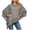 Gray, variant on Women's UV Protection Shawl Wrap Asymmetric Loose Boat Neck Long Sleeve Beach Layer Poncho Cover Up for Resort Outerwear Free Size