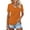 Orange, variant on Women Shirts Short Sleeve T Shirts V Neck Tee Tops Solid Tunic, Orange XL