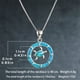 thumbnail image 3 of Collar para mujer, joyería para mujer, joyería para mujer 2022, collar de tortuga circular de moda, plata - Penh azul cielo para mujer, colgante de regalo maravilloso., 3 of 5