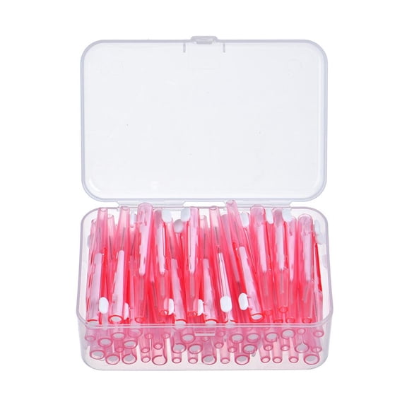 Pink 0.6mm Interdental Brushes - 60 Count, Disposable & Portable for Braces, Implants, Teeth Gap Cleaning