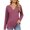 Red, variant on DQRPSEETB Workout Tops for Women Women's Autumn and Winter New Round Neck Long Sleeved Loose Buttons T Shirts Female Autumn and Winter Comfortable Commute Fashion Long Sleeved Lady T Shirt S
